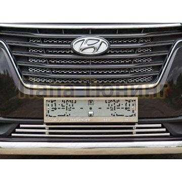 Накладка решетки радиатора 16 мм ТСС для Hyundai H-1 Starex 2019-2019 Накладка решетки радиатора 16 мм ТСС для Hyundai H-1 Starex 2019-2019
