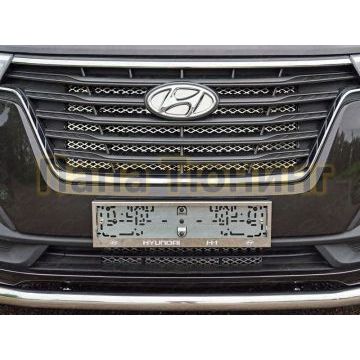 Накладка решетки радиатора внутренняя лист 2 шт ТСС для Hyundai H-1 Starex 2019-2019 Накладка решетки радиатора внутренняя лист 2 шт ТСС для Hyundai H-1 Starex 2019-2019