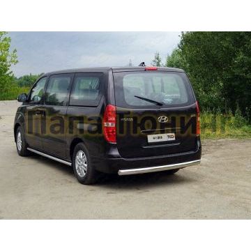 Защита задняя овальная 75х42 мм ТСС для Hyundai H-1 Starex 2019- Защита задняя овальная 75х42 мм ТСС для Hyundai H-1 Starex 2019-