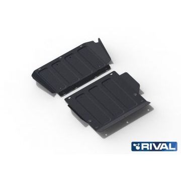 Защита картера Rival для 2,4 и 2,5D сталь 2 мм из 2-х частей для Hyundai H1 Starex 1997-2004