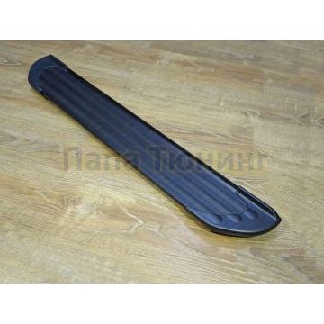 Пороги алюминиевые Slim Line Black ТСС для Suzuki Jimny 2002-2011