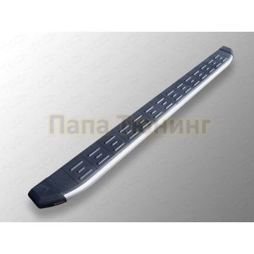 Пороги алюминиевые ТСС с накладкой для Subaru Forester SJ 2013-2016