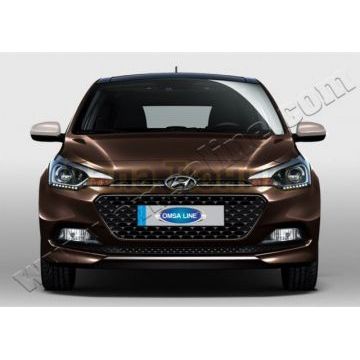 Накладки на решетку радиатора 2 части Omsa_Line для Hyundai i20 2014-2019