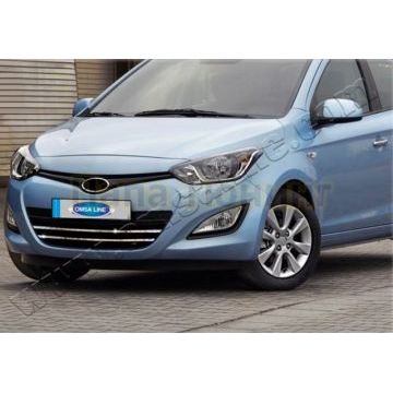Накладки на решетку воздухозаборника 2 части Omsa_Line для Hyundai i20 2014-2019