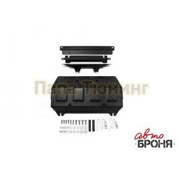 Защита радиатора АвтоБРОНЯ сталь 2 мм Mitsubishi L200, V - 2.4d; 2,4d H.P.; выводим 2015-2019