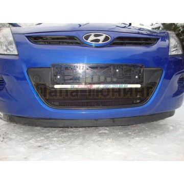 Защита радиатора черная РусСталь для Hyundai i20 2008-2014