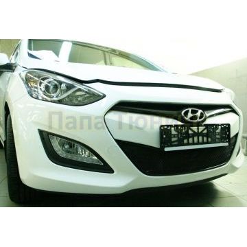 Защита радиатора Arbori черная сота 15 мм для Hyundai i30 2012-2017