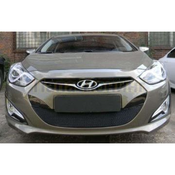 Защита радиатора черная РусСталь для Hyundai i40 2011-2019