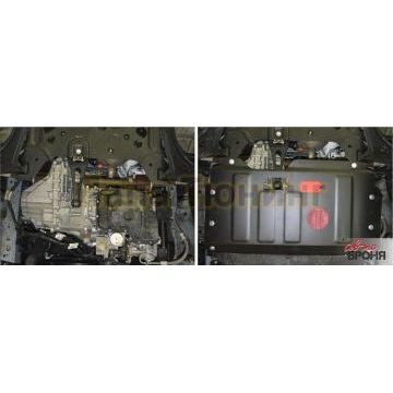 Защита картера + КПП АвтоБРОНЯ сталь 2 мм для Ford Transit, V - 2.2d; передний привод 2014-