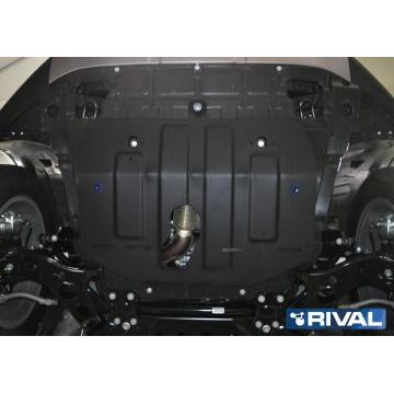 Защита картера и КПП Rival для 2,0 и 2,4 сталь 2 мм для Geely Atlas 2018-2019