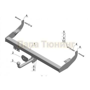 Фаркоп Avtos для Hyundai Porter 2007-2019