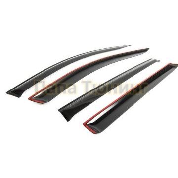 Дефлекторы окон Rival Premium оргстекло 4 штуки для Hyundai Santa Fe 2018-