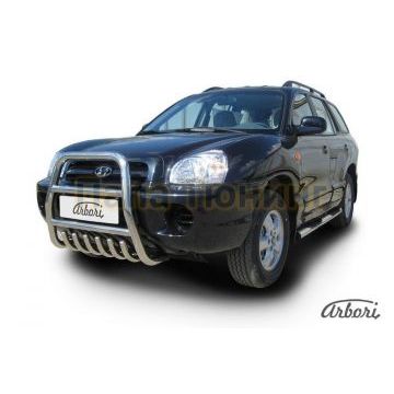 Кенгурин высокий с клыками 57 мм Slitkoff для Hyundai Santa Fe Classic 2000-2012 Кенгурин высокий с клыками 57 мм Slitkoff для Hyundai Santa Fe Classic 2000-2012