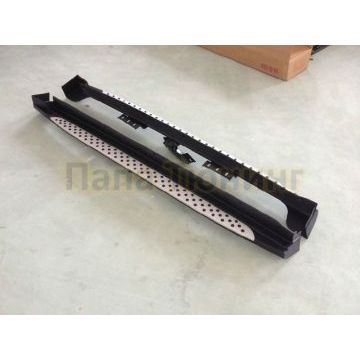 Пороги алюминиевые BMW Style OEM Tuning для Hyundai Santa Fe 2012-2018