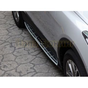 Пороги алюминиевые Mobis Style OEM Tuning для Hyundai Santa Fe 2012-2018