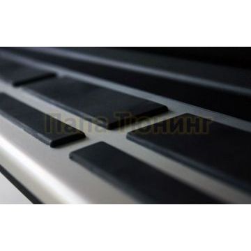 Пороги алюминиевые Mobis Style OEM Tuning для Hyundai Santa Fe 2012-2018