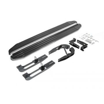 Пороги алюминиевые Rival Premium для Hyundai Santa Fe 2006-2012