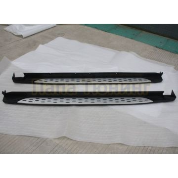 Пороги алюминиевые BMW-style OEM Tuning для Hyundai Grand Santa Fe 2014-