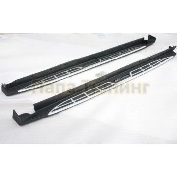 Пороги алюминевые Mobis-style OEM Tuning для Hyundai Grand Santa Fe 2014-