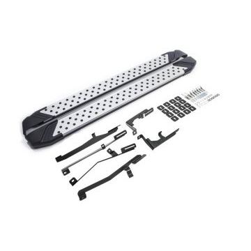 Пороги алюминиевые Rival BMW-Style для Hyundai Grand Santa Fe 2012-2017