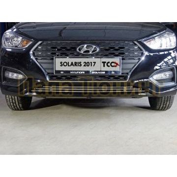 Накладка решётки радиатора нижняя 12 мм ТСС для Hyundai Solaris 2018-2019 Накладка решётки радиатора нижняя 12 мм ТСС для Hyundai Solaris 2018-2019