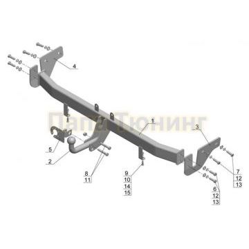 Фаркоп Avtos для Hyundai Solaris 2010-2017