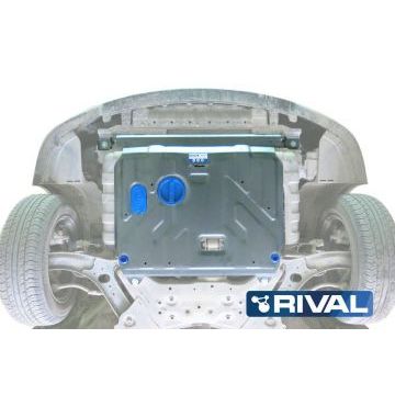 Защита картера + КПП Rival алюминий 4 мм для Hyundai Solaris, V - 1.4; 1.6 2011-2016