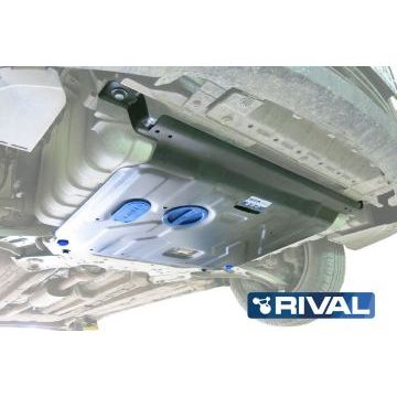 Защита картера + КПП Rival алюминий 4 мм для Hyundai Solaris, V - 1.4; 1.6 2011-2016