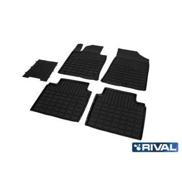 Литьевые коврики салона Rival для Kia Optima 2016-/Hyundai Sonata 2017-2019