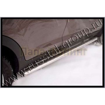 Пороги труба овальная 75x42 мм РусСталь для Citroen C-Crosser 2007-2013