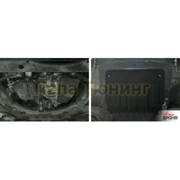 Защита картера и КПП Автоброня для 1,2/1,6D/2,0 сталь 2 мм для Nissan Qashqai 2014-2015