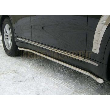 Пороги труба d42 вариант 1 РусСталь для Infiniti FX35/37/50 2008-2014