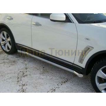 Пороги труба d76 вариант 1 РусСталь для Infiniti FX35/37/50 2008-2014
