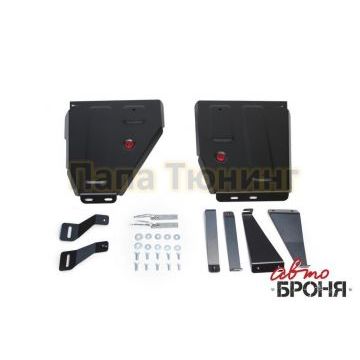 Защита топливного бака АвтоБРОНЯ сталь 2 мм Volkswagen Tiguan, V - 1.4 (150л.с.); 2.0d (150л.с.); 2.0 (180л.с.); 2.0 (220л.с.)/Tiguan SportLine, V - 2.0 (220л.с.); полный привод; 2 Части 2016-