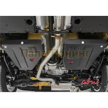 Защита топливного бака АвтоБРОНЯ сталь 2 мм Volkswagen Tiguan, V - 1.4 (150л.с.); 2.0d (150л.с.); 2.0 (180л.с.); 2.0 (220л.с.)/Tiguan SportLine, V - 2.0 (220л.с.); полный привод; 2 Части 2016-