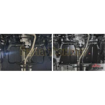 Защита топливного бака АвтоБРОНЯ сталь 2 мм Volkswagen Tiguan, V - 1.4 (150л.с.); 2.0d (150л.с.); 2.0 (180л.с.); 2.0 (220л.с.)/Tiguan SportLine, V - 2.0 (220л.с.); полный привод; 2 Части 2016-