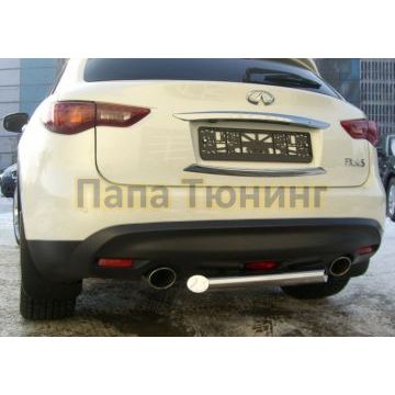 Защита заднего бампера d57 РусСталь для Infiniti FX35/37/50 2008-2014