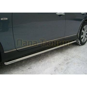 Пороги труба d42 вариант 1 РусСталь для Infiniti EX35 2007-2014