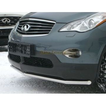 Защита переднего бампера d42 РусСталь для Infiniti EX25-35-37 2007-2014