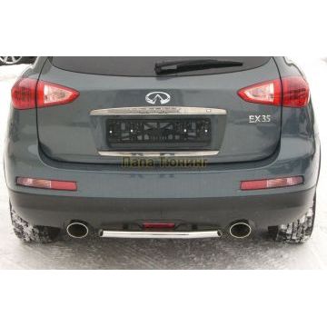Защита заднего бампера d42 РусСталь для Infiniti EX25-35-37 2007-2014