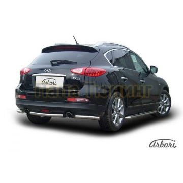 Защита заднего бампера 57 мм Slitkoff для Infiniti EX35 2007-2014 Защита заднего бампера 57 мм Slitkoff для Infiniti EX35 2007-2014