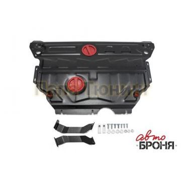 Защита картера + КПП сталь АвтоБроня для Skoda Octavia, V - 1.4; 1.8; Привод - все; Увеличенная 2017-2020/Skoda Octavia, V - 1.4; 1.8; 1.6; 2.0; с Webasto; Увеличенная 2013-2017