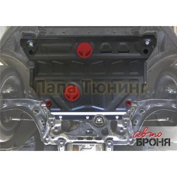 Защита картера + КПП сталь АвтоБроня для Skoda Octavia, V - 1.4; 1.8; Привод - все; Увеличенная 2017-2020/Skoda Octavia, V - 1.4; 1.8; 1.6; 2.0; с Webasto; Увеличенная 2013-2017