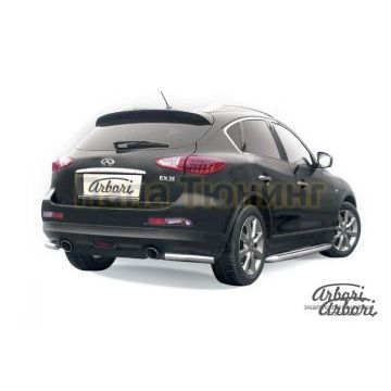 Защита задняя уголки 57 мм Slitkoff для Infiniti EX35 2007-2014 Защита задняя уголки 57 мм Slitkoff для Infiniti EX35 2007-2014