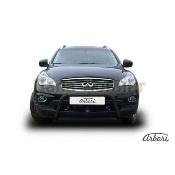 Кенгурин чёрная сталь низкий мини 57 мм Slitkoff для Infiniti EX35 2007-2014 Кенгурин чёрная сталь низкий мини 57 мм Slitkoff для Infiniti EX35 2007-2014