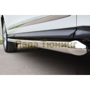 Пороги труба d57 вариант 1 РусСталь для Infiniti QX60/JX35 2012-2016