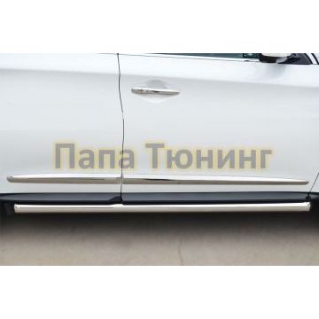 Пороги труба d57 вариант 1 РусСталь для Infiniti QX60/JX35 2012-2016