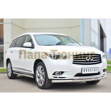 Пороги труба d57 вариант 3 РусСталь для Infiniti QX60/JX35 2012-2016