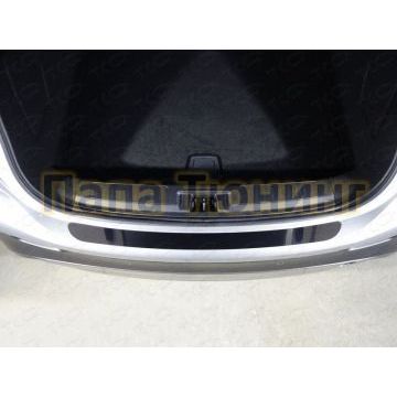 Накладка на задний бампер зеркальный лист ТСС для Infiniti QX30 2016-2019