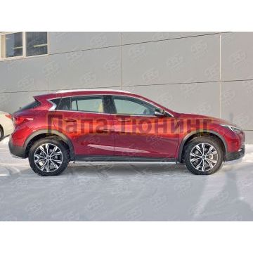 Пороги труба d42 вариант 1 РусСталь для Infiniti QX30 2016-2019